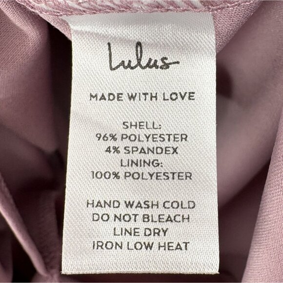 Lulus Draped V-Neck Spaghetti Strap Mini Dress S Dusty Pink Formal Wedding Guest - Picture 4 of 8